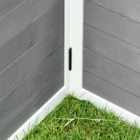 PawHut Clapier à lapin toit ouvrant porte verrouillable en bois et métal pour 2-4 lapins 120 x 120 x 60 cm gris(m-7)