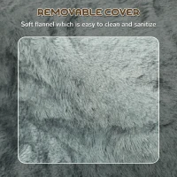 PawHut Three-Step Dog Stairs, with Washable Plush Cover, for High Bed Sofa, Dog Stairs for Small Dog and Cat - Light Grey(m-5)