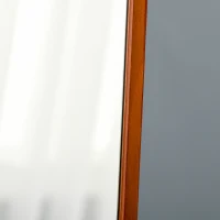 HOMCOM Espejo de Pie Cuerpo Entero Rectangular Espejo de Pared con 2 Formas de Uso Marco de Madera de Pino Moderno para Pasillo Dormitorio Sala de Estar 37x43x156 cm Nogal(m-8)