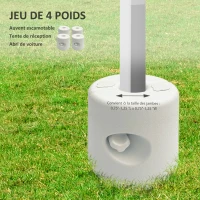 Outsunny Lot de 4 Pieds de tonnelle pop-up remplis d'eau ou de sable pieds de sol pour pavillon en HDPE avec vis de sécurité(m-4)