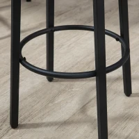 HOMCOM Set da Pranzo con Tavolo e 4 Sgabelli in Stile Industriale, Legno e Acciaio, Colore Noce(m-9)