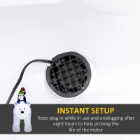 Outsunny 6.4ft Inflatable Polar Bear and Penguin Christmas Inflatable(m-6)