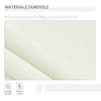 Outsunny Tenda da Sole Avvolgibile a Caduta con Manovella, in Alluminio e Poliestere, 3x2.5m, Bianco(m-4)