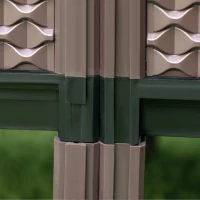 Outsunny Set of 2 Indoor/Outdoor Planter Boxes | Garden Raised Elevated Beds, Flowers Vegetables Fruits Herbs Container w/ Self-Watering Design Drainage Holes, Brown(m-8)