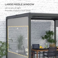 Outsunny Set of Two 3 x 2m Replacement Pergola Panels - Grey(m-5)
