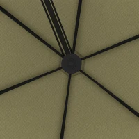 Outsunny 3(m) Solar LED Cantilever Parasol - Beige(m-9)