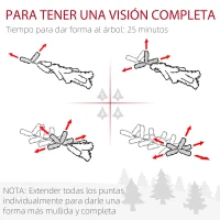 HOMCOM Árbol de Navidad Artificial Nevado 183 cm con 479 Ramas y Soporte de Metal Árbol de Navideño para Salón Interior Verde(m-7)