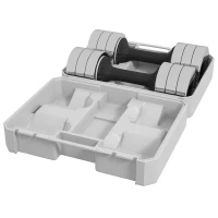 SPORTNOW Adjustable Dumbbells Weights Set with Storage Box, 10kg x 2(m-11)