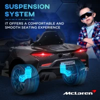 HOMCOM McLaren Licensed Kids Electric Ride-On Car, with Remote Control - Black(m-7)