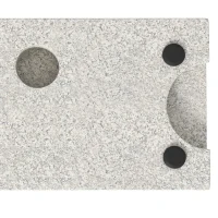 Outsunny Base per Ombrellone da Giardino 25kg per Pali da Ø32mm, Ø38mm e Ø48mm, in Granito e Acciaio Inox, 45x22.5x40 cm, Grigia(m-7)