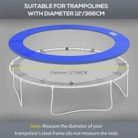 HOMCOM 12ft Trampoline Pad Φ366cm Trampoline Accessories Surround Pad Thick Foam Pads Padding Replacement Spare- Blue(m-5)