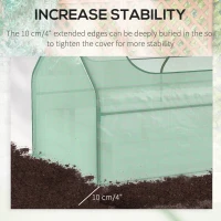 Outsunny Raised Garden Bed with Greenhouse, Steel Planter Box with Plastic Cover, Roll Up Window, Dual Use for Flowers, Vegetables, Fruits and Herbs, 185L x 95W x 92H cm, Green(m-9)