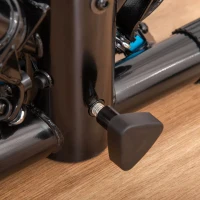 HOMCOM Stepper con Monitor LCD, Manubrio Regolabile ed Elastici, 55x53x118-128cm, Nero e Blu(m-8)