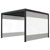 Outsunny Set of Two 3 x 2m Replacement Pergola Panels - Grey(m-11)