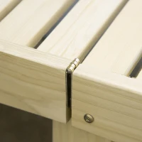 Outsunny Set di 2 Lettini Prendisole da Giardino in Legno, Pieghevoli e con Schienale Regolabile, 195x59x30 cm(m-7)