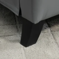 HOMCOM Sillón Relax Reclinable hasta 140° Tapizado en PU con Reposapiés Retráctil Asiento y Respaldo Acolchados para Salón Oficina Dormitorio 70,5x86x99 cm Gris(m-7)