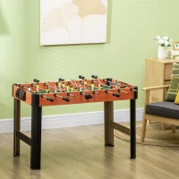 HOMCOM Futbolín con Soporte para Niños de +7 Años con 2 Bolas Marcadores 22 Jugadores para Familias 118x104x69 cm Negro(m-9)
