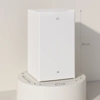 HOMCOM 91L Freestanding Under-Counter Fridge with Lock - White(m-3)