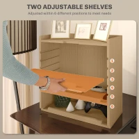 HOMCOM Four-Tier Desktop Organiser - Oak Tone(m-5)