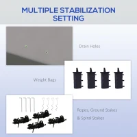 Outsunny 3 x 3m Pop-Up Gazebo, with Accessories - Grey(m-7)