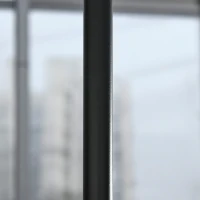 Outsunny 2.3m Half Parasol Semi Round Umbrella Patio Metal Frame Crank Handle for Balcony-- NO BASE INCLUDED, Off-White(m-10)