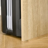 HOMCOM Escritorio Esquinero Mesa de Ordenador en Forma de L Escritorios Juveniles con Estantes Ajustables para Oficina Casa Despacho 120x70x75 cm Blanco y Roble(m-9)