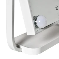 HOMCOM Specchio Trucco Illuminato Inclinabile con 12 Luci LED e Luminosità Regolabile, 32.8Lx11x47.4cm(m-8)