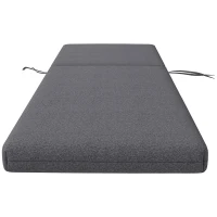 Outsunny Lot de 2 Matelas pour Chaise Longue transat Bain de Soleil avec Sangles d'attache pour Jardin Gris foncé(m-7)