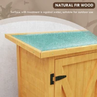 Outsunny 46.5 x 97cm Compact Wooden Storage Shed - Yellow(m-7)