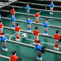 HOMCOM Tavolo Multigioco 4 in 1 con Calcio Balilla, Biliardo, Ping Pong e Hockey da Tavolo, 107x61x84.5cm(m-8)