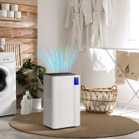 HOMCOM 12L/Day Dehumidifier, with Filter - White(m-2)
