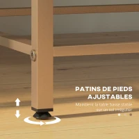 HOMCOM Table d'appoint, bout de canapé avec 2 étagères effet marbre et structure en métal doré, 44L x 40l x 54,5H cm(m-6)