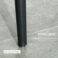 HOMCOM Set of 4 Contrast Stitched PU Leather Racing-Style Dining Chairs Accent Seat w/ Steel Legs Ergonomic Back Padding Home Living Room Brown(m-6)