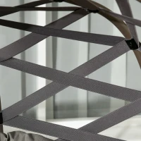 Outsunny 2 Seater Egg Chair Outdoor, Folding Weave Garden Furniture Chair with Cushion, Cup Pockets - Sand Brown(m-9)