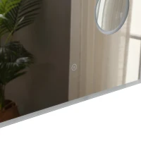 Homcom Miroir de Salle de Bain Lumineux LED Blanc 60 x 4 x 80 cm(m-6)