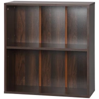 HOMCOM Libreria Mobiletto Armadietto 2 Ripiani Legno, Arredamento Moderno Casa e Ufficio, 60×24×63cm, Noce(m-10)