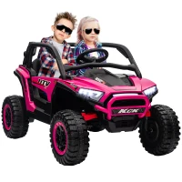 AIYAPLAY 2 Seater 24V 7AH Ride on Truck, Battery Powered Electric Ride On Car w/ Remote, Suspension, 3 Speeds, Pink(m-1)