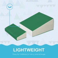 HOMCOM 5 Piece Kids Soft Play Set, Climb and Crawl Activity Toys Set for Baby Toddler, Soft Foam Blocks Indoor Play Equipment Learning Toys Blue(m-4)