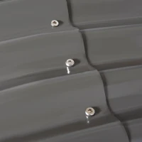 HOMCOM Stockage de bûches abri à bûches extérieur 212L x 40l x 111H cm surface sol 0,85 m² toit voûté acier galvanisé gris(m-7)