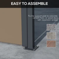 Outsunny Retractable Side Awning, Outdoor Privacy Screen for Garden, Hot Tub, Balcony, Terrace, Pool, 400 x 160cm, Khaki(m-6)