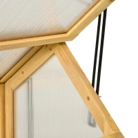 Outsunny Invernadero de Jardín con Paneles de Policarbonato Huerto Urbano de Jardín Vivero Casero con 4 Ventanas Abatibles para Cultivo Plantas Flores Terraza Exterior 90x48x49,5 cm Transparente(m-8)