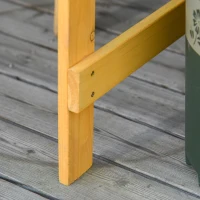 Outsunny Table de rempotage pliable - table de jardinage avec étagère plateau acier galvanisé avec rebord - table de plantation bois sapin pré-huilé(m-9)