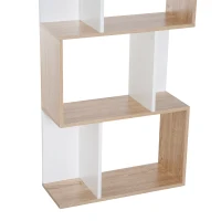 HOMCOM 4-tier Storage Display Shelving Bookcase Unit Divider S Shape design Divider Unit(m-7)