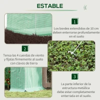 Outsunny Invernadero de Exterior con Ventanas y Marco de Acero Invernadero para Cultivar Tomates Flores 200x76x168 cm Verde(m-6)