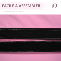 HOMCOM Tapis de pole dance pliable - pole dance mat - tapis de protection Ø 150 cm épaisseur 5 cm - revêtement plastique rose(m-5)