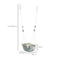 AIYAPLAY Balançoire pour bébé siège bébé balançoire avec barre de sécurité et corde réglable de 110 à 180 cm en tissu bleu(m-3)