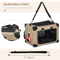 PawHut Foldable Pet Carrier, with Cushion, for XS Dogs and Cats(m-6)