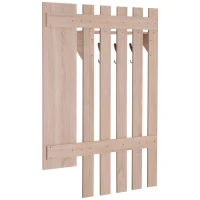 HOMCOM Set Arredo Guardaroba 3 in 1 con Specchio e Scarpiera da Ingresso Pannello Truciolare 90 x 21.5 x 116cm Quercia(m-7)