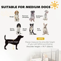 PawHut Two-Piece Dog Pen Expansion Pack for Medium Dogs, 80cm Tall Animal Pen with Three Connecting Stakes(m-6)