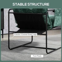 HOMCOM Minimal Padded Accent Chair, with Pockets - Green(m-6)